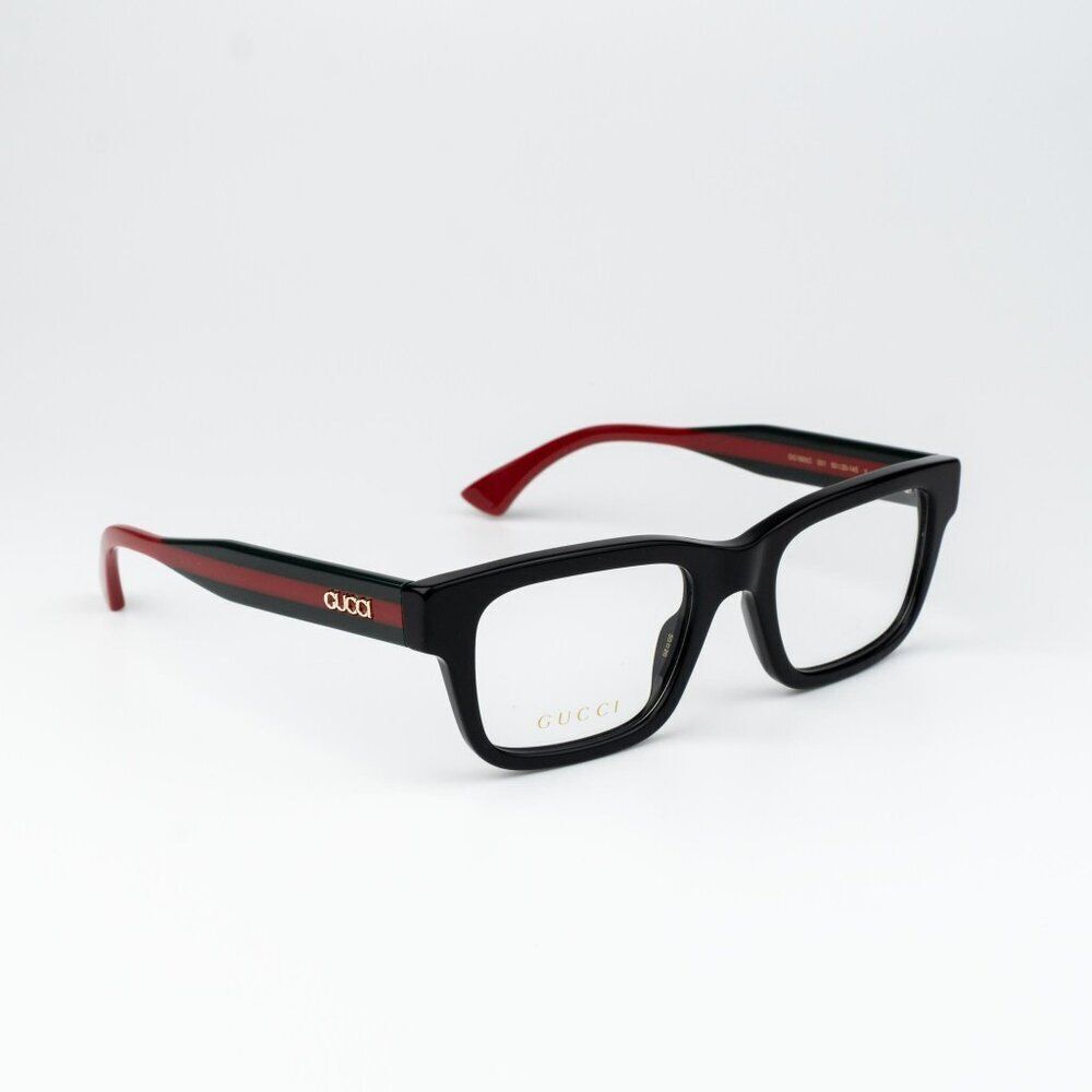 Gucci Women Eyeglasses Black Green Square GG1865O 001 NEW AUTHENTIC